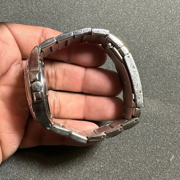 Relic Mens Quartz Sports Watch Date Just ZR11674 Silver Tone Working New Battery - Picture 6 of 10